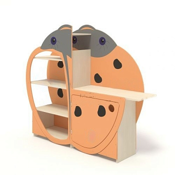 Стеллаж детский тематический Божья коровка