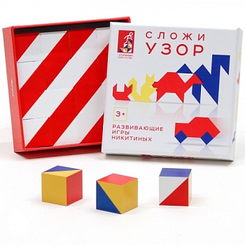 Развивающие деревянные кубики Никитина Сложи узор