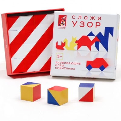 Развивающие деревянные кубики Никитина Сложи узор