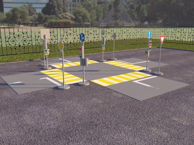 Мобильный автогородок для школы и детского сада (комплект Стандарт)