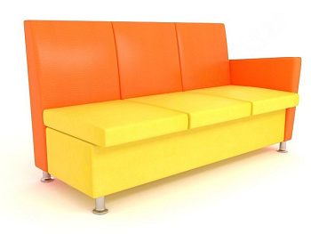 Секция трехместная Франклин 3СЛП левый подлокотник (184х80х96 см)