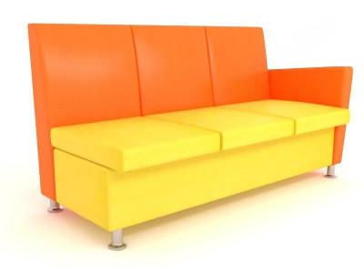 Секция трехместная Франклин 3СЛП левый подлокотник (184х80х96 см)