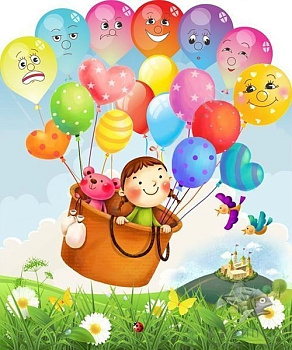 Стенд Девочка с шариками, 1*1,2 м