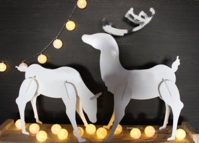 Театральная декорация Олени (белая серия)