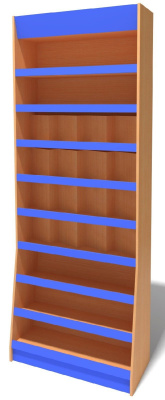 Стеллаж книжный демонстрационный Премиум 900х400(300)х2400 мм