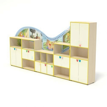 Стенка для игрушек Мульт-лето, 4560х440х2125 мм