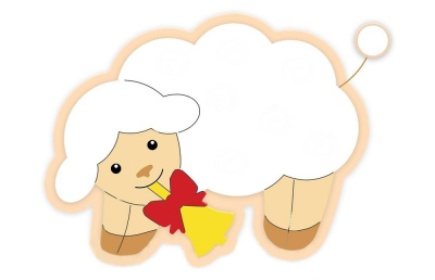 Настенная декорация Овечка с колокольчиком, 560х440 мм