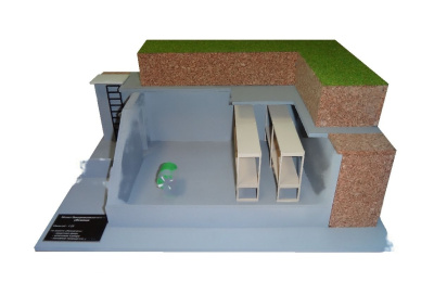 Макет быстровозводимого противорадиационного укрытия