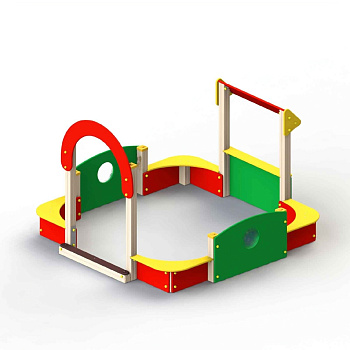 Песочный дворик 2860х2650 мм, h 1910 мм, без счет