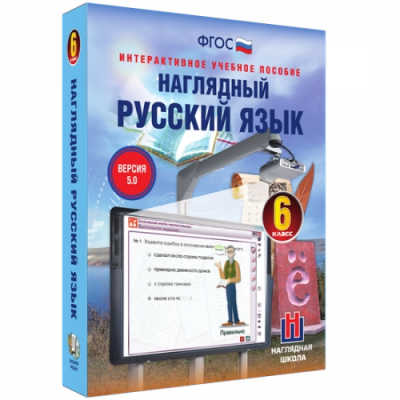 Пособие для интерактивной доски Наглядный русский язык. 6 класс