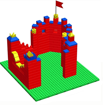 Готовое решение конструктор большой  Крепость-3, 125х143х158 см