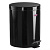 Ведро-контейнер для мусора (урна) с педалью LAIMA "Classic", 5 л, черное, глянцевое, металл, со съемным внутренним ведром, 604943