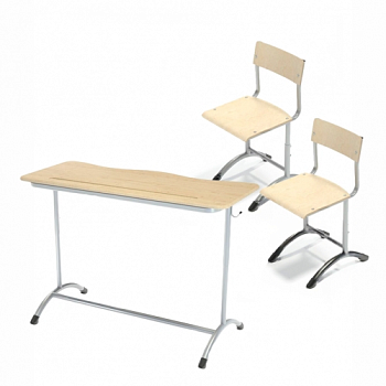 Комплект ученической мебели двухместный регулируемый для младшей школы №1