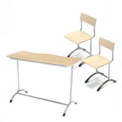 Комплект ученической мебели двухместный регулируемый для младшей школы №1