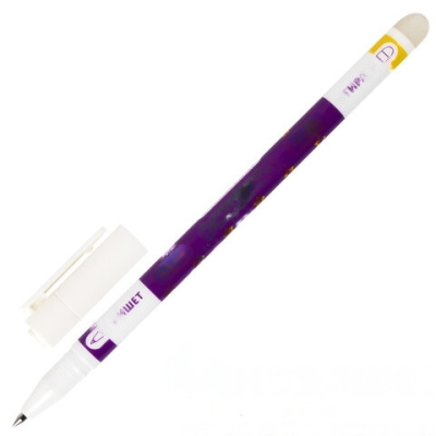 Ручка стираемая гелевая ЮНЛАНДИЯ ПИШИ-СТИРАЙ, СИНЯЯ, корпус двухцветный, линия письма 0,35 мм, 143240