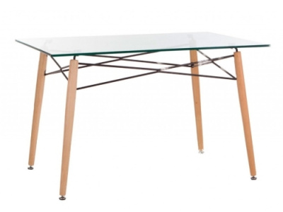 Стол обеденный прямоугольный 1200х700х750 мм (столешница стеклянная)