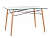 Стол обеденный прямоугольный 1200х700х750 мм (столешница стеклянная)