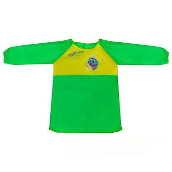 Фартук-накидка с рукавами для труда и занятий творчеством ЮНЛАНДИЯ, 50х65 см, зеленый, 229186